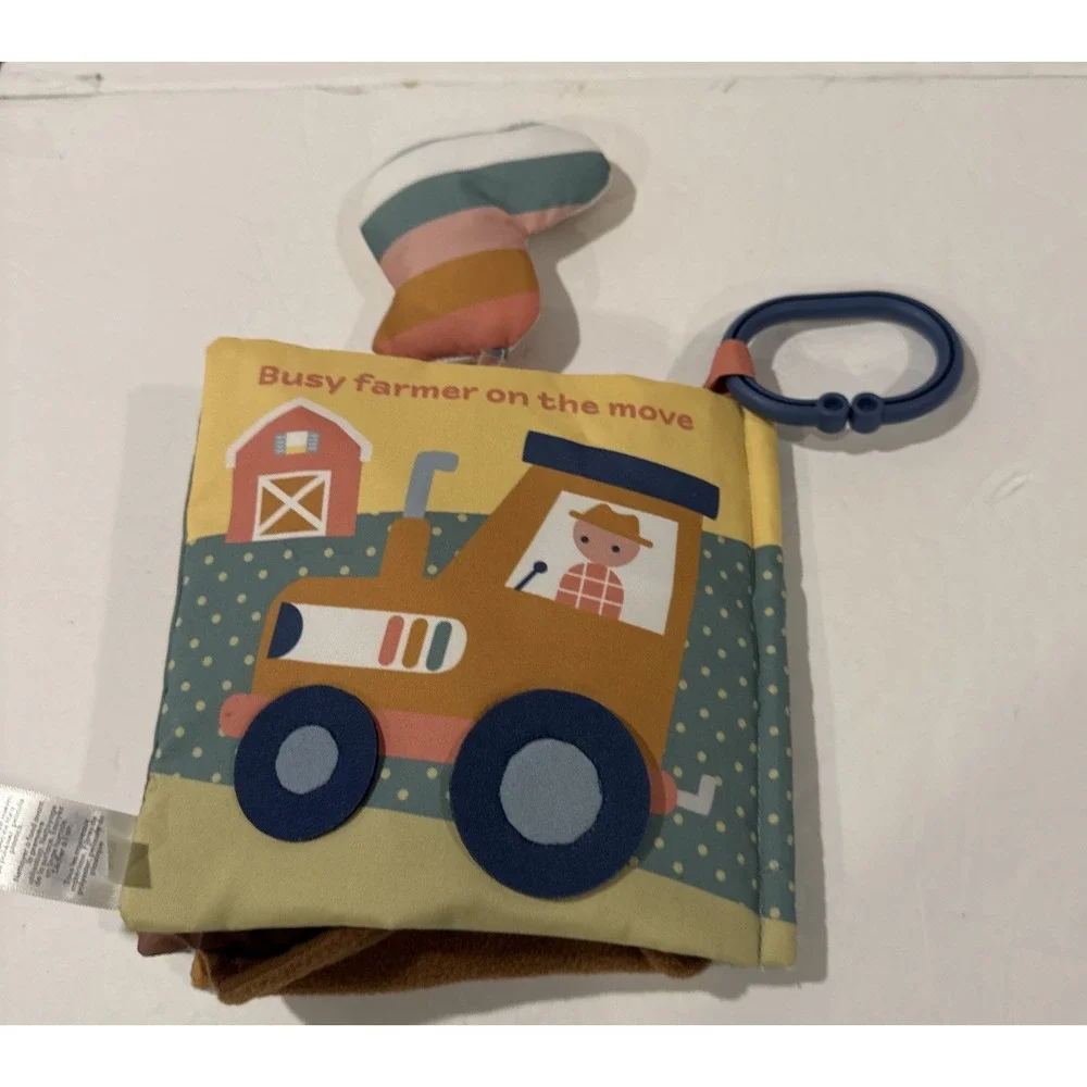 Carters Soft Farm Themed Activity Book With On The Go Activity Clip, Interactive